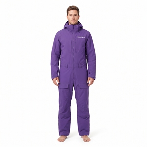 Mono de esquí para hombre Hawk Eye, morado, impermeable, con cremallera completa, con capucha, traje de nieve con aislamiento sintético Gore-Tex - Product Image 4
