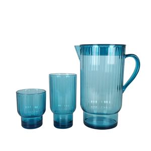 Vaso de Plástico Acrílico Acanalado, Jarra Moderna para Interiores/Exteriores - Product Image 4