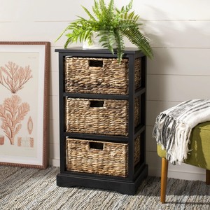 High Quality Vietnam-Made Wooden Cabinet <b>with</b> Water Hyacinth Basket <b>Storage</b> <b>Drawer</b> Cabinet for Home Furniture Wholesaler - Product Image 3
