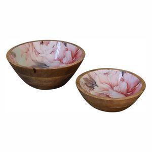 Tazón de Madera de Calidad Admirable con Acabado Esmaltado, Diseño Rústico en el Exterior, Tazón para Servir Alimentos, Producto de Buena Calidad - Product Image 2