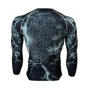 Chemises de protection anti-UV à manches longues pour hommes personnalisées - Polyester/Coton 240g Séchage rapide Respirant Anti-bactérien Imprimé numérique sur le devant - Product Image 3