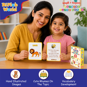 Tarjetas de Memoria Flash de Animales de la A a la Z de Biplob, Personalizadas, 28 Tarjetas de Imágenes y Rimas de Doble Cara para el Aprendizaje del Alfabeto, para Niños de 2 a 7 Años - Product Image 2