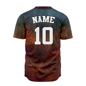 Custom Sublimated Baseball Jersey Team Name Printed Moisture Wicking <b>Polyester</b> Short Sleeve Unisex Adult Uniform - Product Image 4