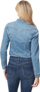 Veste en jean unisexe en cire, col rabattu, fermeture boutonnée, manches classiques, couleur unie, délavée, style décontracté, pour le printemps - Product Image 5