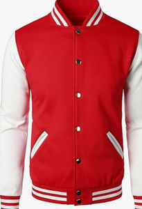 Hardihood International Men's Red White Stand Collar <b>Covered</b> <b>Button</b> Solid Color Breathable Winter Canvas Cotton Lining Jacket - Product Image 3