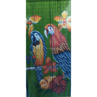 Rideau en perles de bambou, tissé avec maestrie par des artisans du bambou compétents pour la décoration intérieure, fabricant vietnamien