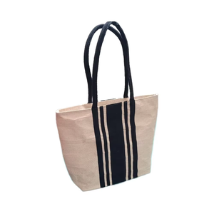 Bolsa de Mano Juco con Logotipo Personalizado |   Bolsa de Compras Plegable Ecológica de Yute y Algodón |   Proveedor al por Mayor de Bolsas de Hombro Reutilizables con Asas de Lona - Product Image 3