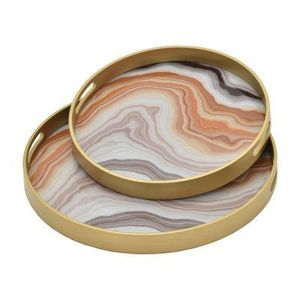 Indian Manufactured Epoxy Resin Serving Tray Elegant Handmade Home Decor for <b>Coffee</b> <b>Table</b> Vanity Available for Wholesale - Product Image 1