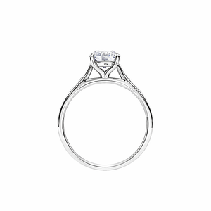 Anillo de Compromiso Solitario con Diamante Cultivado en Laboratorio, Corte Redondo, Certificado por IGI, Plata de Ley 925, Anillo de Boda Clásico - Product Image 6