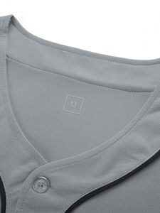 Top for Hip Hop and Street Fashion Looks Classic Sports <b>Baseball</b> Jersey Shirt with Modern Tailored Finish - Product Image 3