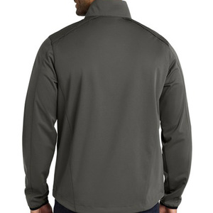 Suéter con capucha de punto para hombre, 100% algodón, manga larga, cuello alto con media cremallera, logotipo bordado personalizado, venta al por mayor 2025 - Product Image 3