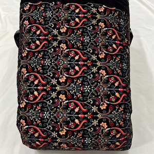 <b>Velvet</b> Embroidered Fabric Designer Fabric Luxury Fabric <b>Velvet</b> Lace Fabric for Modest Fashion Garment Manufacturing Export <b>UK</b> EU - Product Image 2