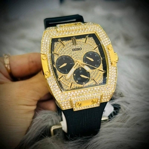 Custom Moissanite <b>Round</b> Shape Diamond Watch 925 Sterling Silver Iced Out Wrist Watch for Men - Product Image 4