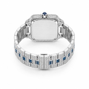 Reloj de lujo unisex Octagon Diamond con caja de acero inoxidable, movimiento de cuarzo analógico, detalles de rubí, cristal de zafiro, 44 mm. - Product Image 2