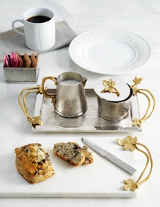 Plateau décoratif en forme de feuille de ginkgo pour bureau, hôtel et restaurant, avec motif feuille d'or - Product Image 4