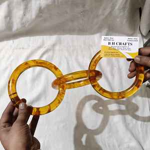 Chaîne murale ronde en résine jaune, nouvelle couleur, avec maillons personnalisables, meilleurs coloris et idéale pour la décoration de la maison et du bureau. - Product Image 5