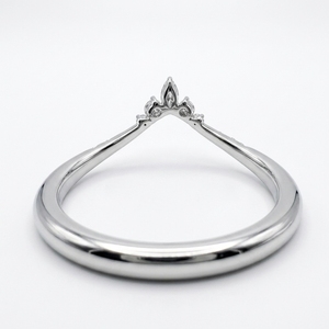 PT950 Platinum Marquise & Round Lab Grown Diamond Ring | 0.12 CT Fine Jewelry - Product Image 4