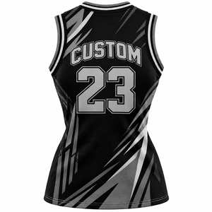 Camiseta deportiva de baloncesto extragrande de poliéster de secado rápido para mujer, personalizada con estampado OEM, de malla, para verano, con diseño de patchwork. - Product Image 2