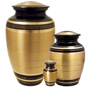 Belle urne funéraire en métal pour cendres humaines, style américain/européen, avec doublure en laiton noir doré, pour adultes. - Product Image 5