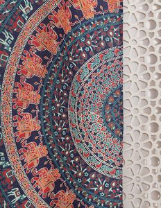 Indian Mandala Elephant Curtain Panels, Boho Paisley <b>Tapestry</b> Drapes, Hippie Window Decor Room Divider - Product Image 2