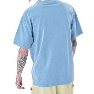 Microfiber Cotton Street Wear <b>Tshirt</b> Oversized Drop Shoulder T-shirt Custom High Quality Printing Heavy T Shirt for Men - Product Image 3