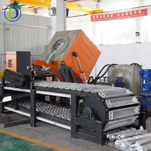 Heavy duty lingote máquina de fundição para 2 /5 toneladas por hora Pequena Escala Metal alumínio Reciclagem Planta