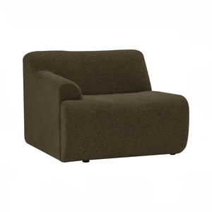 Sofá Modular Minimalista de un Solo Asiento con Brazo Derecho, Sillón Seccional de Tela, Sofá Minimalista para Sala de Espera de Oficina - Product Image 1