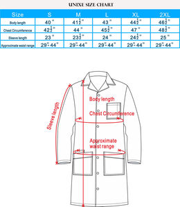 Blouse médicale de sécurité pour hommes, grande taille, légère, vêtements d'hôpital avec détection d'aiguilles, tissu blanc sécurisé avec grandes poches - Product Image 6