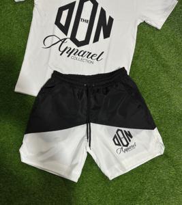 Camiseta y pantalones cortos 100% algodón de alta calidad, estilo moderno para la calle, conjunto de camiseta y pantalones cortos de nailon de alta calidad. - Product Image 4