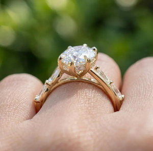 Bague en diamant de laboratoire taille marquise plaqué or pour femme, certifiée IGI, pour fiançailles, mariage et usage quotidien - Product Image 5