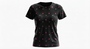 เสื้อยืดลำลองพิมพ์ลายฤดูร้อนสำหรับผู้หญิงคอกลมแขนสั้นขนาดพลัสไซส์ป้องกันริ้วรอย - Product Image 1
