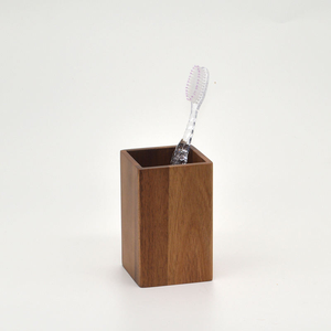 Ensemble de salle de bain en bois avec brosse de toilette et porte-brosse à dents - Product Image 3