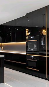 Ensemble d'armoires de cuisine modernes en bois massif de bouleau brillant SANYANG, sur mesure, RTA, blanc brillant, modulaire, facile à nettoyer - Product Image 4