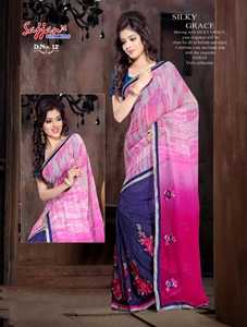 LeBeLe Attractive Georgette Custom Printed Pattern <b>Saree</b> <b>Blouse</b> Women Sun Protection Comfortable Soft Easy Wear All Occasions - Product Image 3