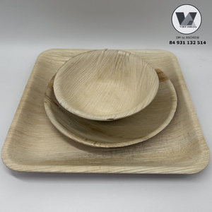 Vajilla Biodegradable de Hoja de Palma de Areca, Bandejas de Servicio de 3 Compartimentos, Contenedor Desechable Zero Waste para Comida para Llevar - Product Image 4