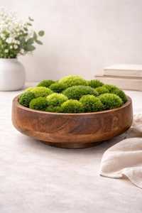 <b>Preserved</b> <b>Moss</b> Bowl Centerpiece Wooden Bowl Decor Modern Spa Table Decor Minimalist Nature Gift - Product Image 6
