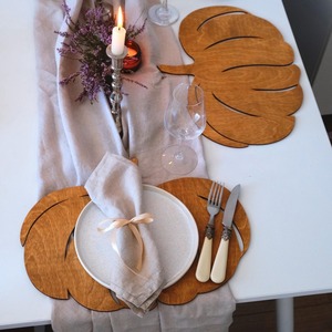 Modern Pumpkin Shape Wooden Coaster Set Suitable For Coffee Tea <b>Table</b> <b>Protection</b> And Halloween Party Decor Wholesale From India - Product Image 6