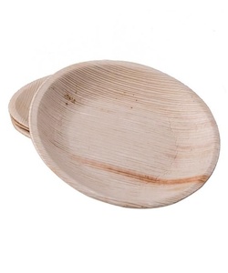 Assiettes de table rondes en feuille de palmier, écologiques, robustes, jetables, résistantes au congélateur, vaisselle de luxe moderne pour événements - Product Image 1