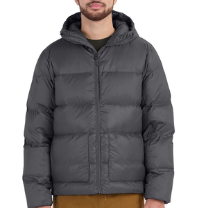 Manteau d'hiver pour homme de haute qualité personnalisé, veste en duvet légère à capuche, veste matelassée épaisse pour homme, logo sur le devant, imperméable - Product Image 2