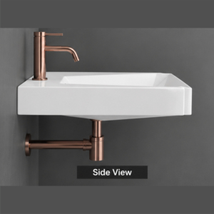 Lavabo de Pared Cuadrado de Cerámica Blanco Moderno, Lavabo de Baño Ecológico Fácil de Limpiar, para Apartamentos y Hoteles, Artículos Sanitarios - Product Image 5