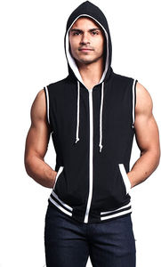 Vêtements de sport décontractés pour hommes, vêtements de sport respirants, sans manches, à capuche, pour un style de vie actif - Product Image 5
