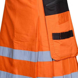Kilt de pompier orange haute visibilité fait main en Écosse, kilts de travail pour pompiers - Product Image 5