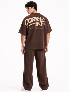 Premium <b>Men's</b> <b>Brown</b> Graphic Tshirt Loose Fit Crew Neck <b>men's</b> <b>shirts</b> Short Sleeve Casual Tee Back Print OEM ODM Wholesale Apparel - Product Image 4