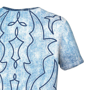 Camiseta de Manga Corta para Hombre, Cuello Redondo, Color Azul Sólido, Corte Casual, Regular, Poliéster/Algodón, Impresión por Sublimación, Transpirable, de Secado Rápido - Product Image 6
