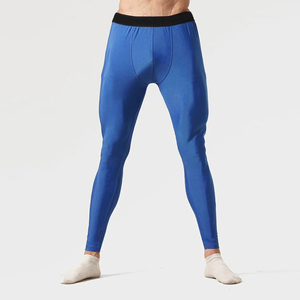 Collants de compression en spandex pour hommes, taille élastique, pour la course, l'entraînement, la gym, couche de base athlétique, pantalon de sport respirant et sans coutures - Product Image 1
