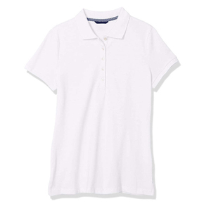 Polo blanc pour femme, manches courtes, couleur unie, décontracté, en coton Oxford, longueur normale, style tissé, T-shirt polo ODM OEM - Product Image 3