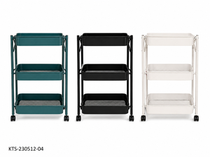 Vietnam Minimalist <b>Foldable</b> Lumetal Indoor Furniture Living Room <b>Trolley</b> Floor Type Three-Layer Storage Holders Racks Baking - Product Image 1
