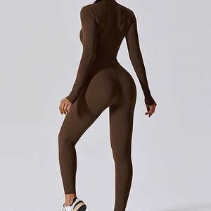 Body Deportivo Sin Cierre y Sin Costuras para Mujer, Mono de Manga Larga para Yoga y Gimnasio, Conjunto Deportivo Elástico y Cómodo - Product Image 3