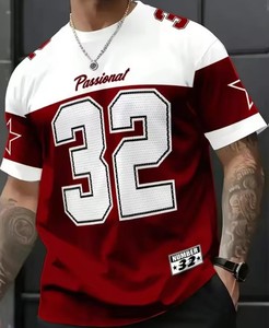 High Quality Wholesale Printed Short T-shirts Fashionable Loose Summer Unisex Sports Jerseys Custom Letter Figure - Product Image 2