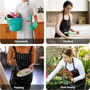 Lot de 2 tabliers de cuisine, tabliers de chef réglables avec 2 poches pour hommes et femmes - Product Image 3